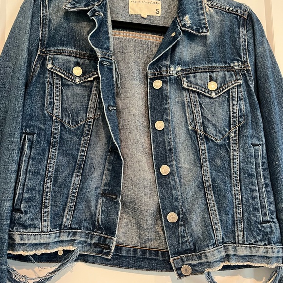 RAG & BONE DESTROYED DENIM JACKET - Picture 2 of 4